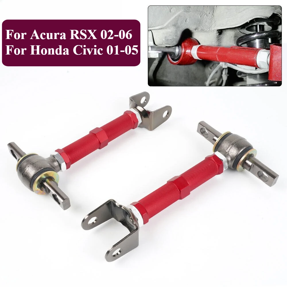 

2PCS/1 Pair Adjustable Rear Control Camber Arms For Honda Civic 01-05 For Acura RSX 02-06