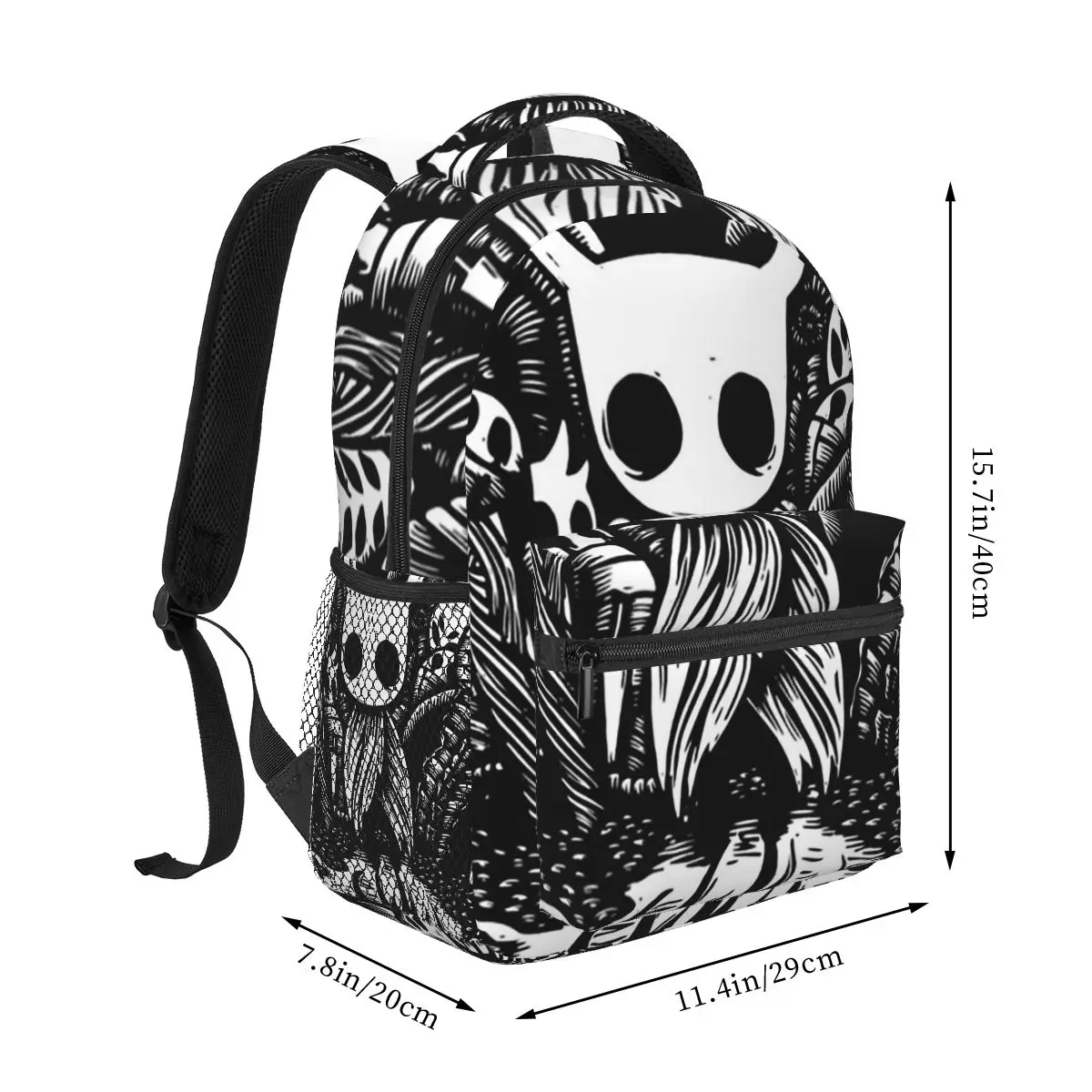 Ghost Knight Graphic Art Hollow Knight Funny Game Student Backpack Travel Daypack for Men Women Fashion Bookbag Shoulder Bags