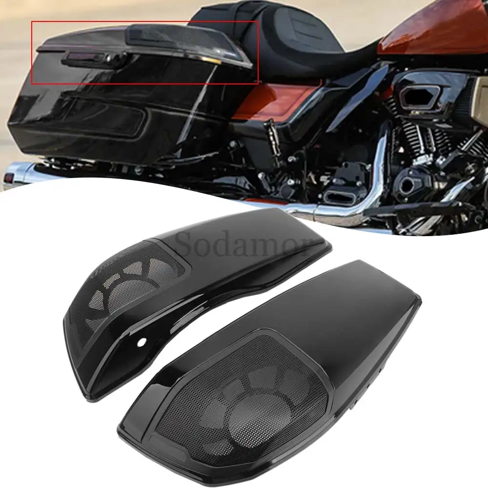 Motorcycle Saddlebag Lids Saddle Bag Speaker Cover For Harley Road Street Glide CVO SE ST Ultra FLTRX FLTRXSE FLHX 2023-2026