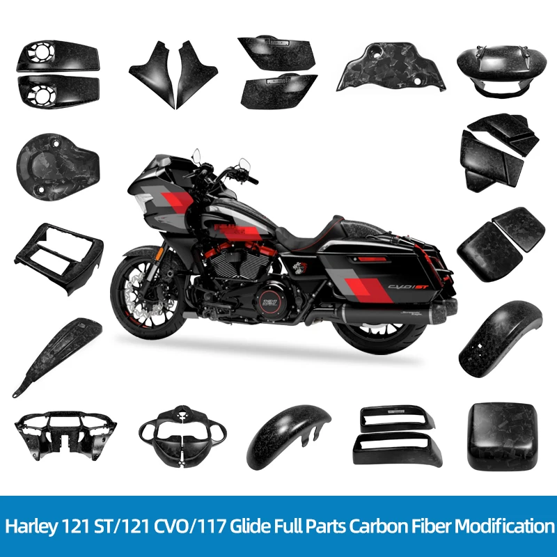 

For Harley 121 CVO 121 ST 2024-later Road Glide Motorcycle Accessories Carbon Fiber Full Parts Fender Fuel Tank Cover Side Panel
