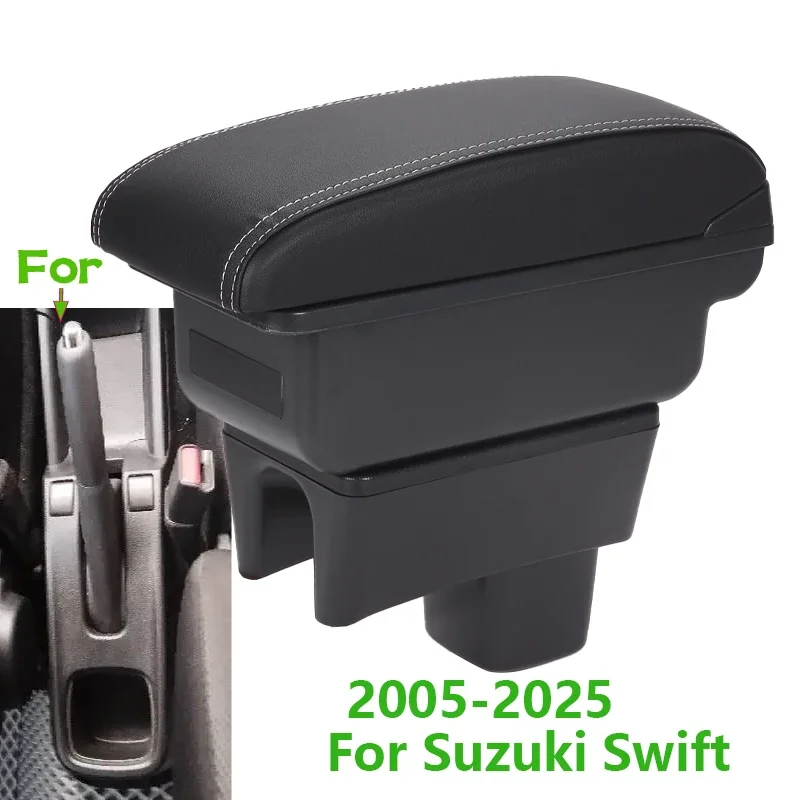 Reposabrazos para Suzuki Swift, caja de almacenamiento para accesorios de coche, piezas de reequipamiento para el interior, compatible con Suzuki Swift 2005-2024