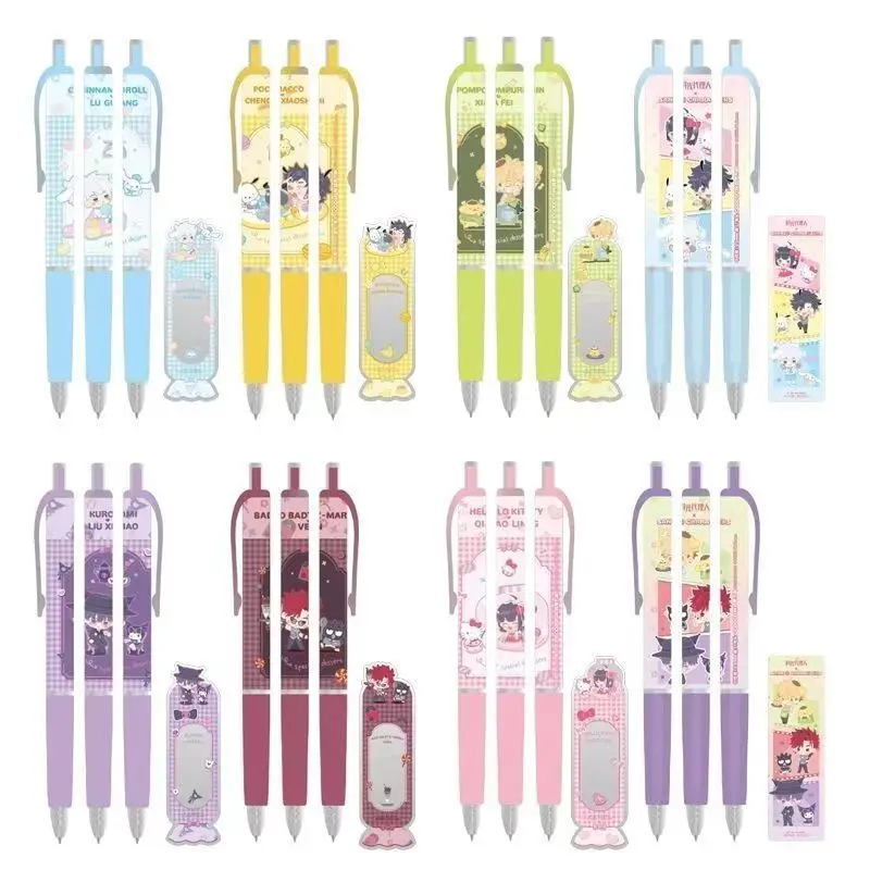 New Arrival Sale Genuine Link Click X Sanrio Collaboration Stationery Set Ballpoint Pen Stand Memo Pad Birthday Gift view 2