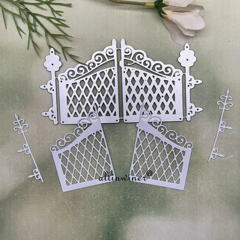Lace fence door frame Metal Cutting Dies Stencils Die Cut for DIY Scrapbooking Album Paper Card Embossing
