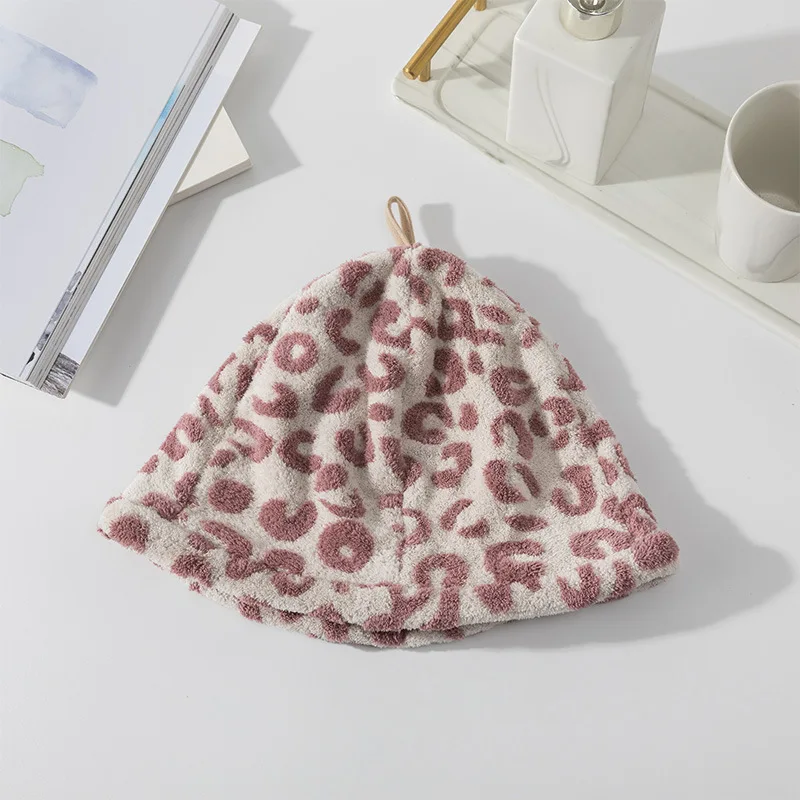 New Style Soft Washable Coral Velvet Sauna Hat Dry Hair Cap Thick Head Towel Cute Shower Cap Towel Bath Accessories