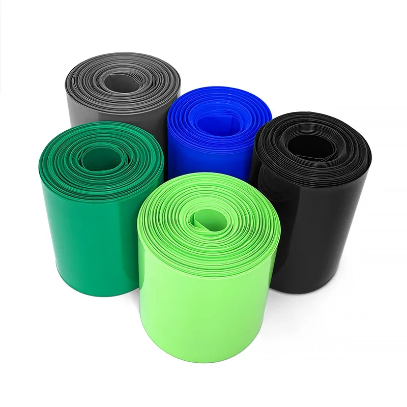 Flame Retardant PVC Wrapped Heat Shrink Tubing 30-500mm Wide Eco Sleeve Electric Drill Lithium Battery Protector Tube