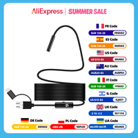 7MM Android Endoscope Camera 3 IN1 Micro USB Type C Borescope Mini Camera Waterproof LED Car Inspection For HUAWEI XIAOMI PC