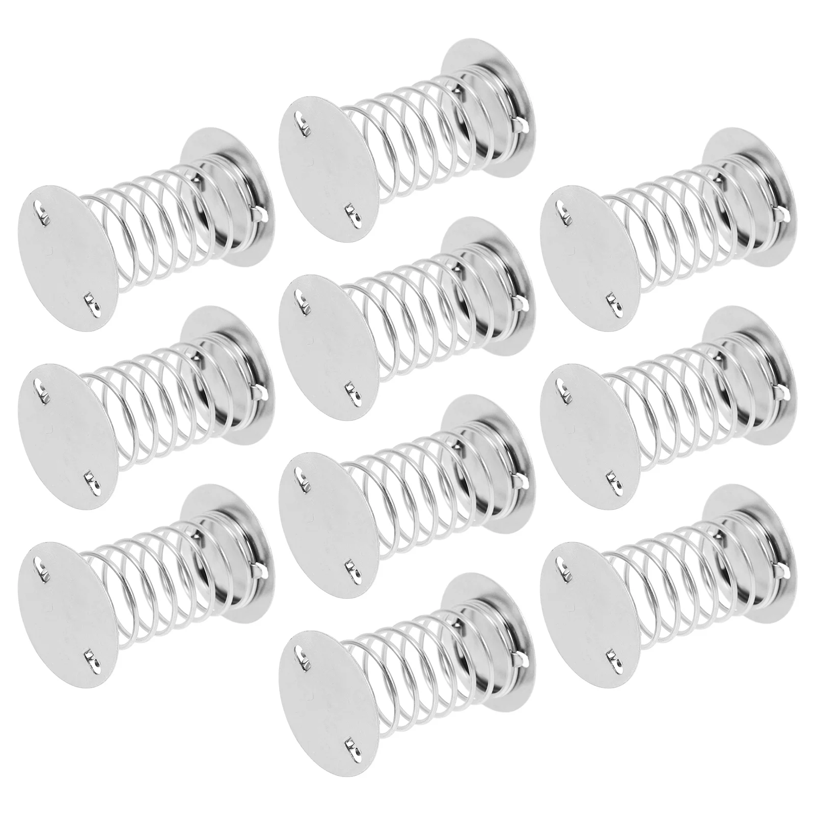 

10 Pcs Spring Car Dashboard Decor Shaking Bases Silver Toy Replacement DIY Accessories Dancing Base Dashboard