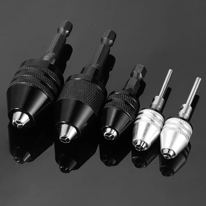 Hex Shank Drill Bits Adapter Mini Drill Chuck Keyless Screwdriver Impact Driver Adaptor Electric Micro Motor Clamp Chuck Fixture