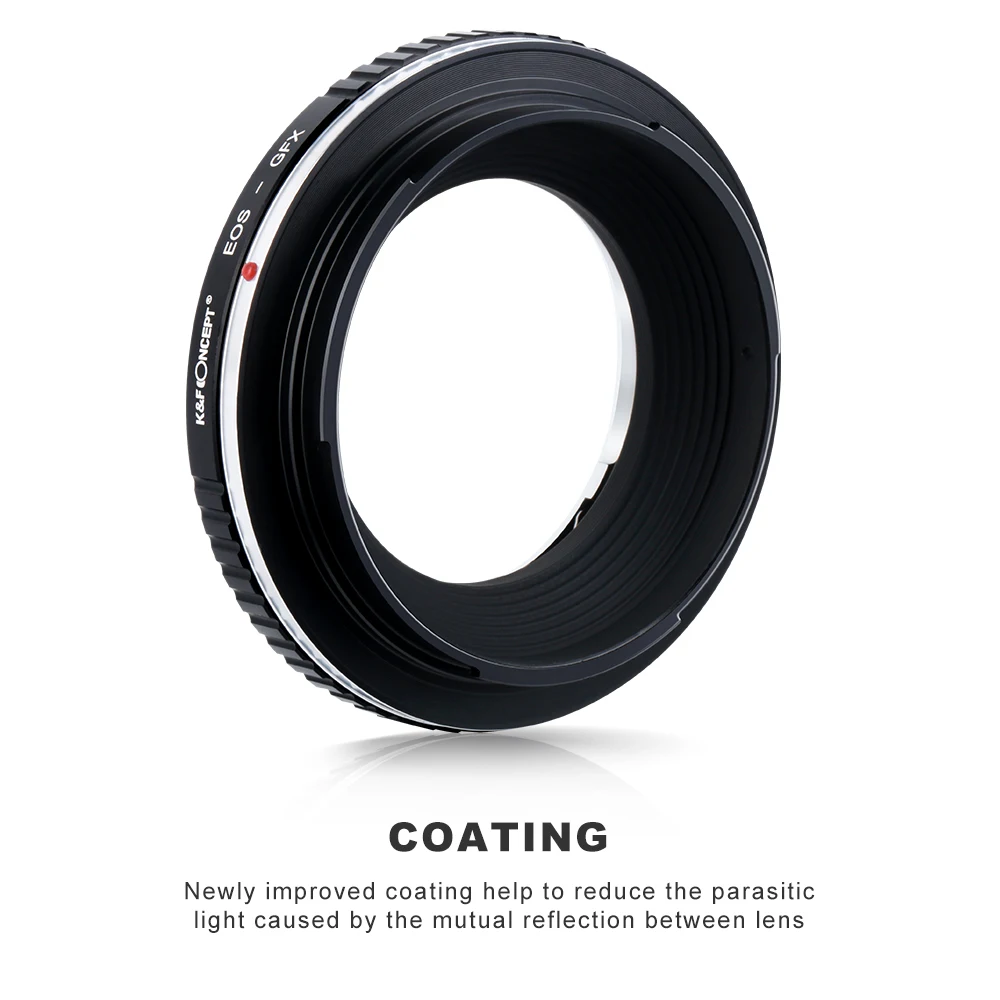 K&F Concept EOS to GFX Lens Adapter For Canon EOS EF EFS Mount Lens to Fuji GFX 50R 50S 50SII 100 100S Camera EOS-GFX