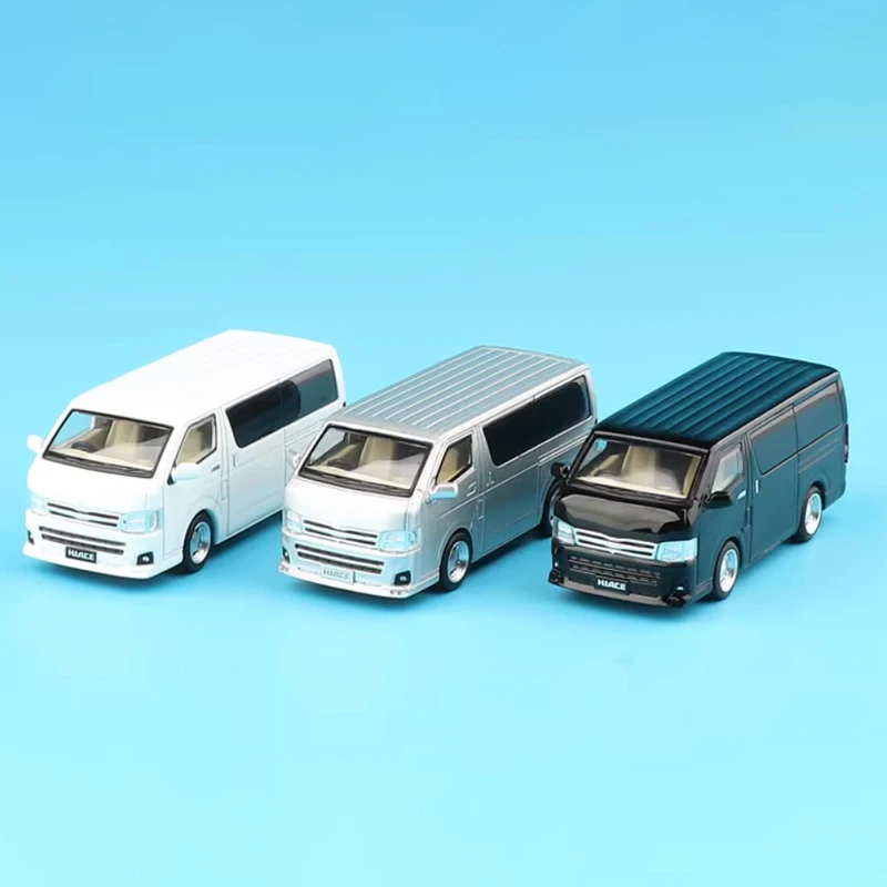 

Diecast Original 1: 64 Scale Hiace 2010 Model Simulation Alloy Toy Car Static Decoration Collectible Classic Gift