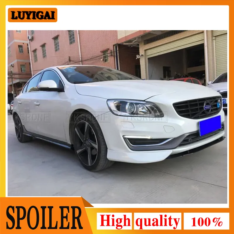 2014-2018 für Volvo S60 V60 Limousine Frontschürze Diffusor Splitter Lip Spoiler Schutz Abdeckung ABS Kunststoff Tuning Body Kit Zubehör
