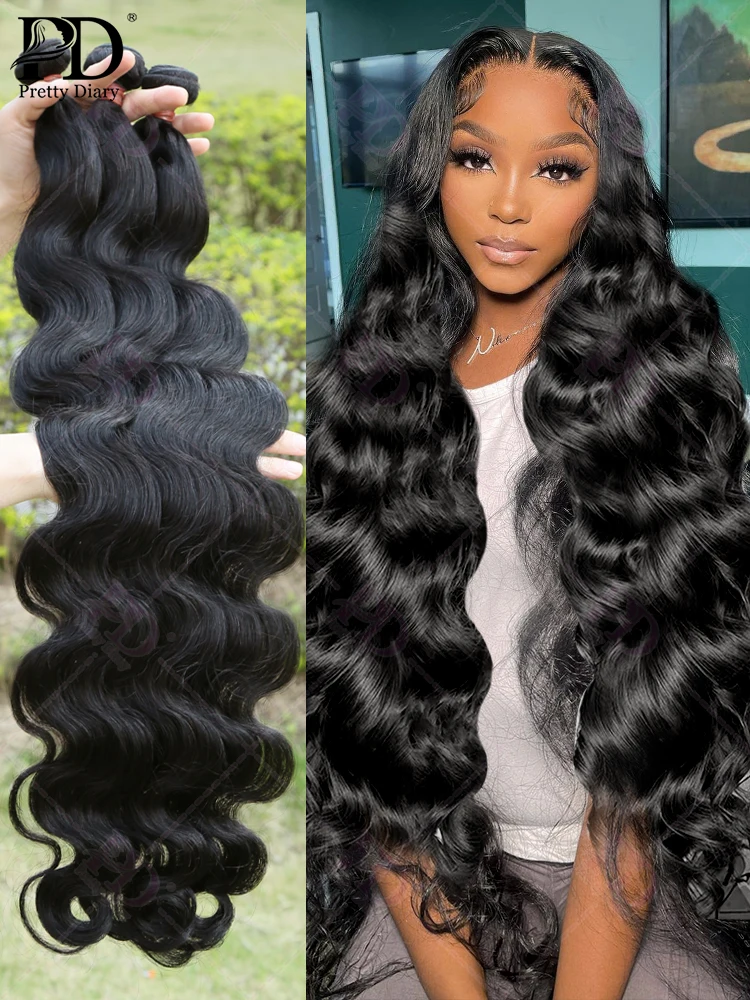 Body Wave Human Hair Bundles Brazilian Remy Hair Weave Raw Virgin Hair Extensions 1 3 4 Bundles Deal Weft Doule Drawn Wholeasle