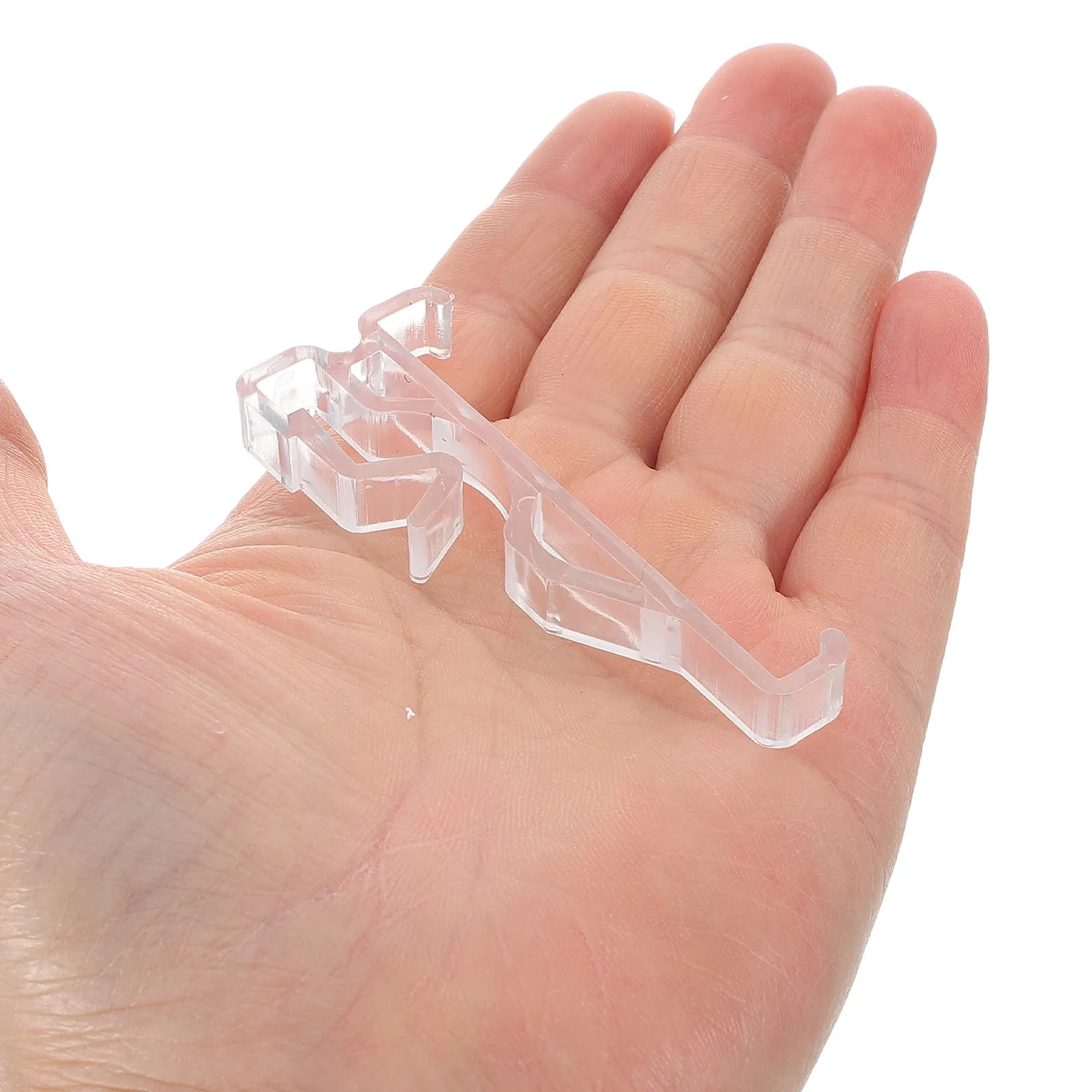 

24Pcs Clear Acrylic Valance Clips Horizontal Blind Accessories Hidden Brackets Secure Holder for Curved Slats Window Treatments