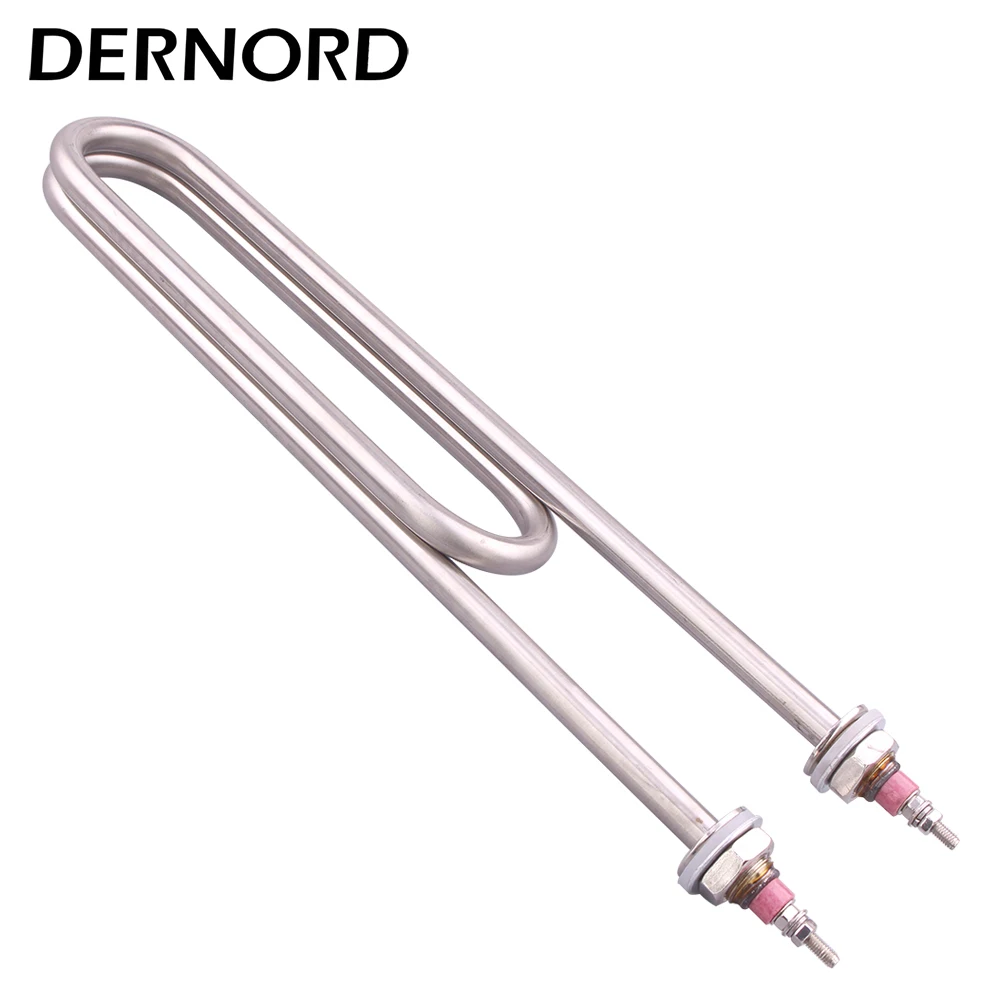 DERNORD Electric Double U Type Steam Heating Element 220V/380V SUS304 2kw/3kw/4kw/5kw/6kw M16/M18 Thread Heater