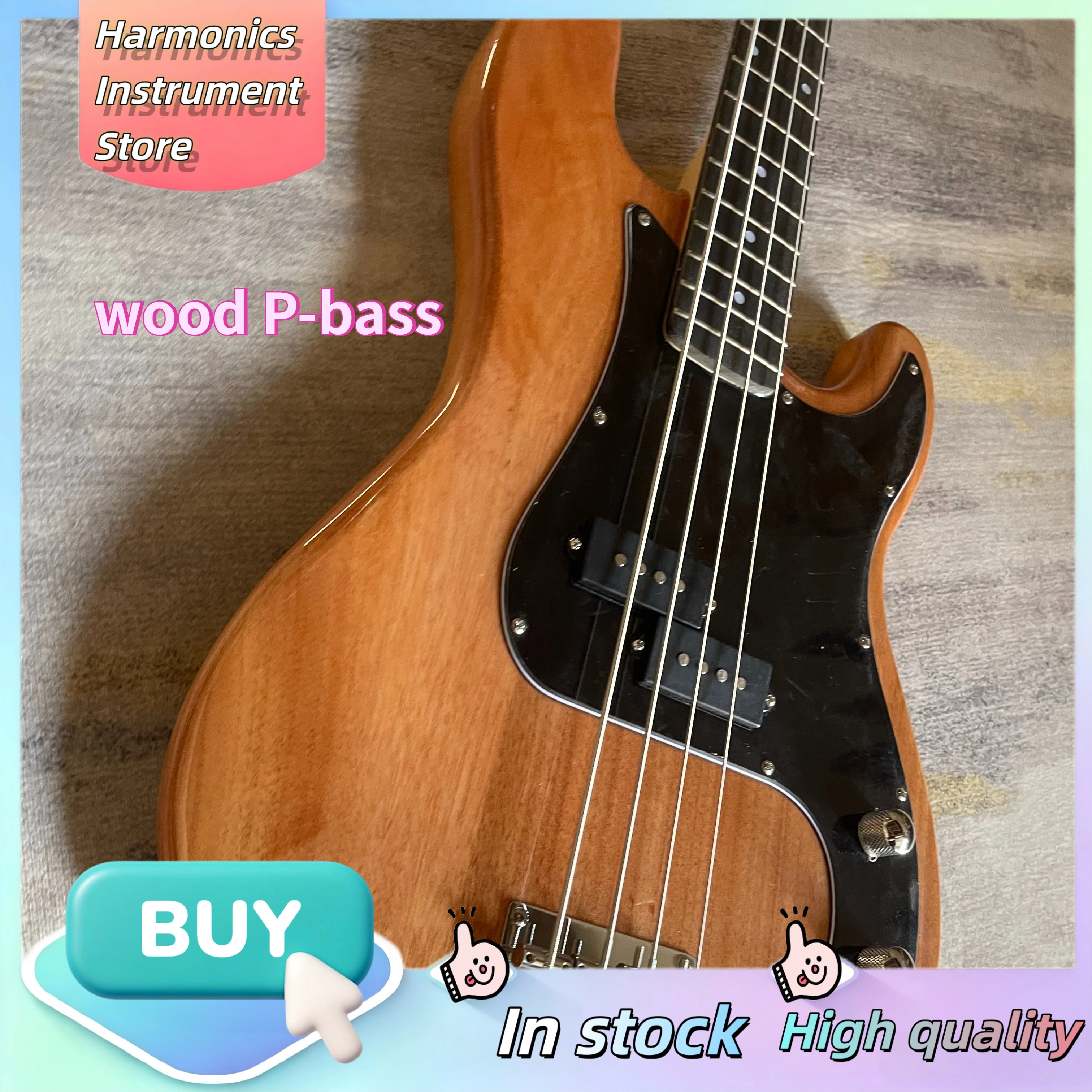 Bass Natural Gloss Electric Guitar Bass 1982 P-Bass Precision Bass 4-String Split Single Coil Entry-Level Rock Bass Guitar view 3