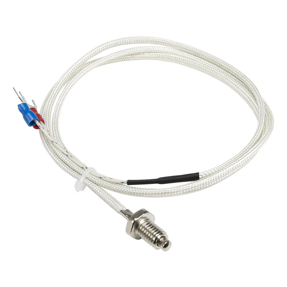 FTARB01 K E type M6 M8 M10 bolt head 1m fibreglass braided cabel screw thermocouple temperature sensor