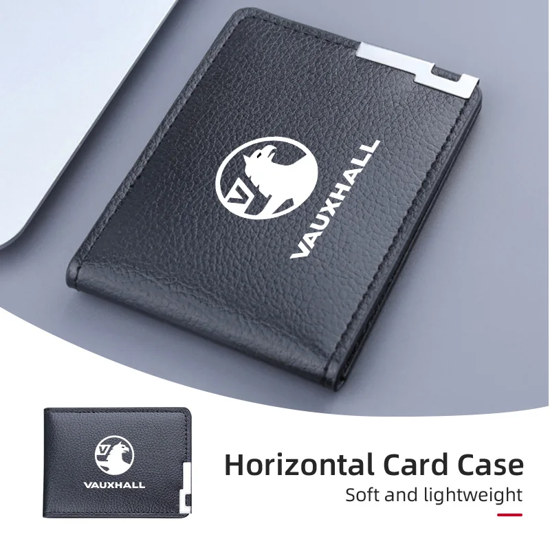 PU Leather Car Credit Card Holder Wallet Coin Purse Auto Accessories For Vauxhall VXR Dokker Lodgy Logan Sandero Duster