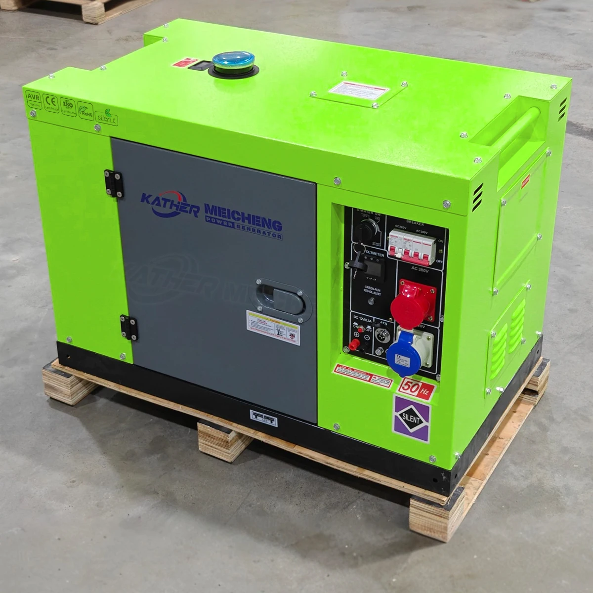 Portable Single Cylinder Diesel Silent Inverter Generators Set 5000 Watts 8kva 12kva 15kva Alternator Generador Electrico 10kva
