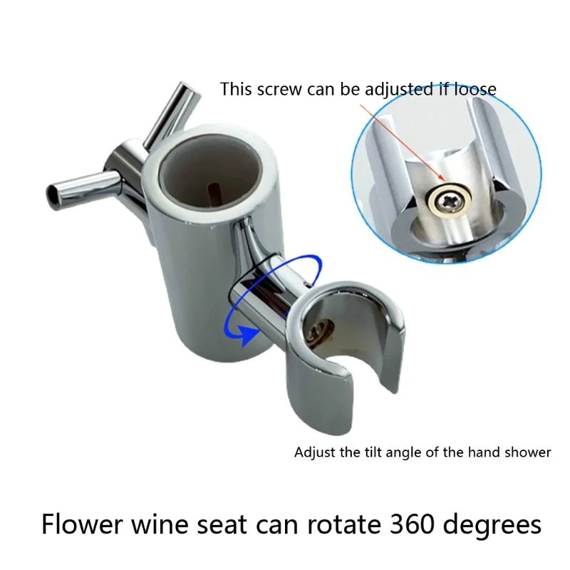 

0.7/0.9 Inch Zinc Alloy Shower Bracket Replacement Adjustable Sprayer