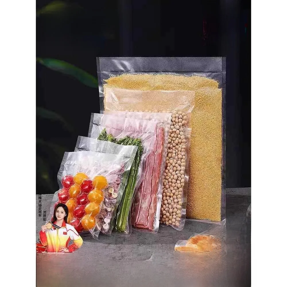 thickened-vacuum-sealed-food-storage-bag-with-net-pattern-air-extractor-freshness-preservation-home-use-sealing-machine