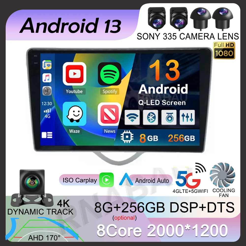 

Android 13 Carplay Car Radio For JAC J3 2008-2012 Turin RS 2009-2012 Multimedia Video Player Navigation GPS Autoradio Stereo DSP