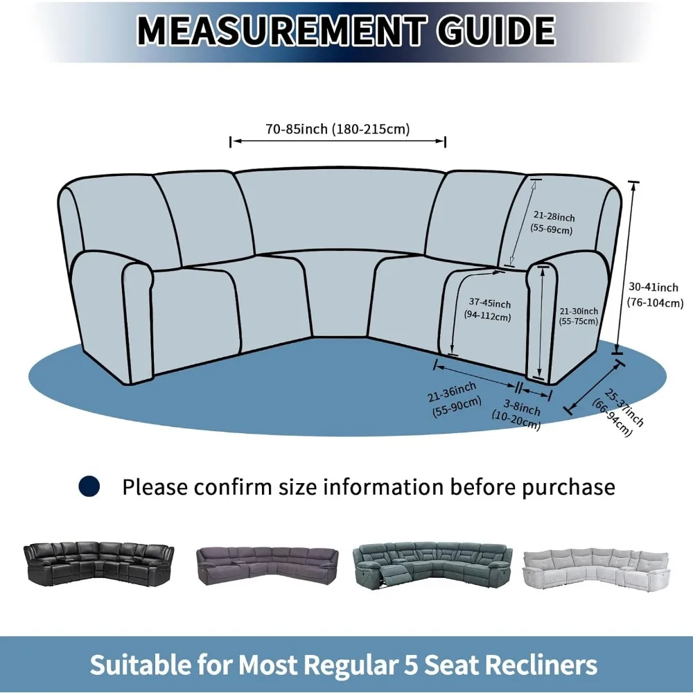 Очень большие чехлы для секционных диванов с откидной спинкой, эластичные чехлы для диванов L-образной формы, идеально подходят для больших диванов с откидной спинкой