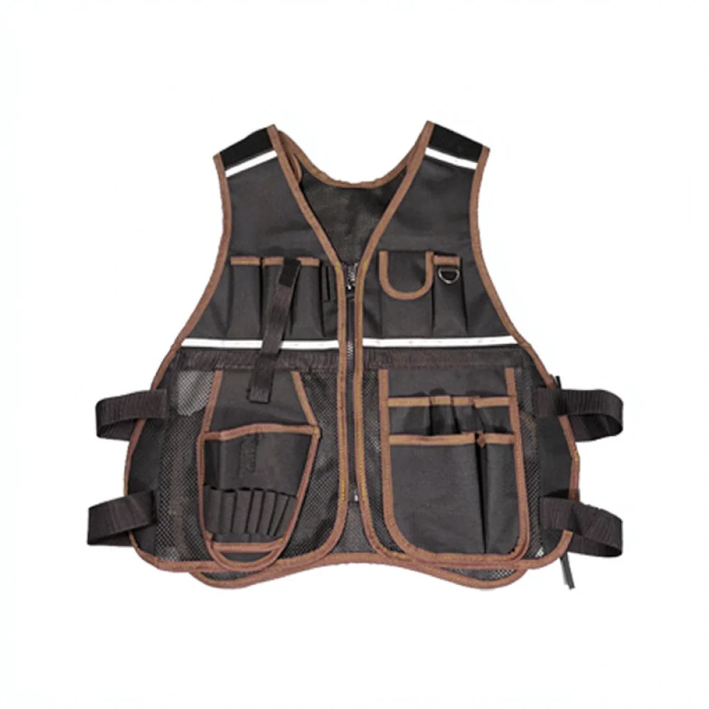 Durable Tool Vest For For Penggong Electrician Construction Repairing Gear Multi Pocket Storage Organizer Utility Workwear Bag