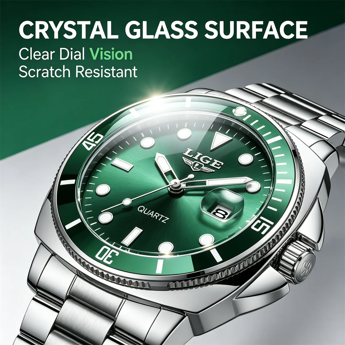LIGE casual fashion mens wristwatches luxury Business male watch waterproof clock luminous date quartz men sports watches reloj