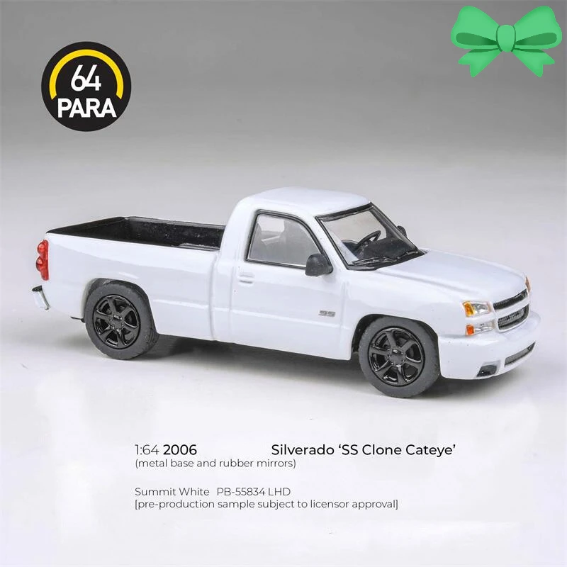 

Коллекционная модель автомобиля Para64 1:64 General Motors 2006 Silverado (SS Clone Cateye) Single Cab, литая под давлением, из сплава