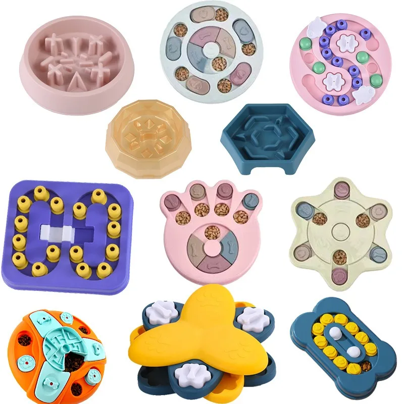 

Dog educational toys, slow food plate, choke-proof bowl, non-slip dog bowl, cat bowl.