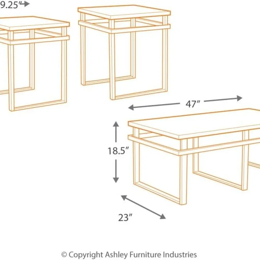 طقم طاولة زجاجية سوداء مكونة من 3 قطع: طاولة قهوة مع طاولتين نهائيين