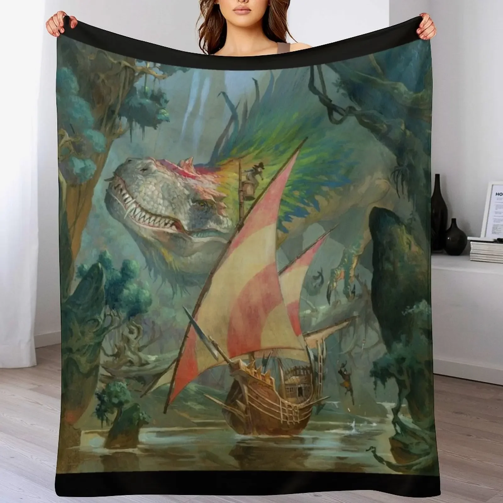 

Colossal Dreadmaw Throw Blanket Plush Fuzzy Cozy Blanket for Couch Sofa