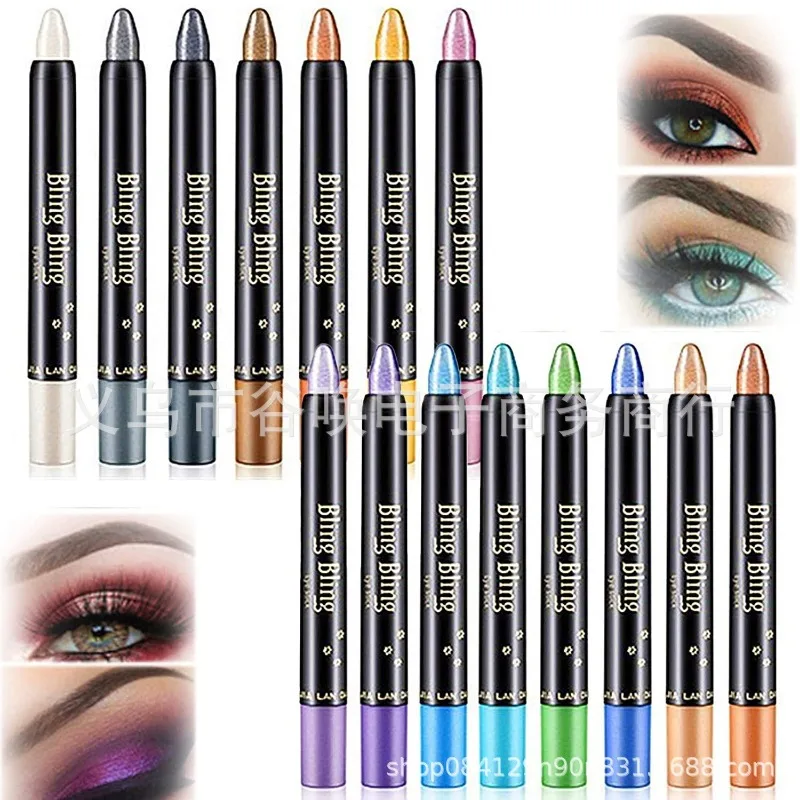 15 Kleur Parelmoer Oogschaduw Eyeliner Potlood Waterdichte Glitter Matte Nude Oogschaduw Pigment Zijderupm Stok Ogen Make-Up Tools