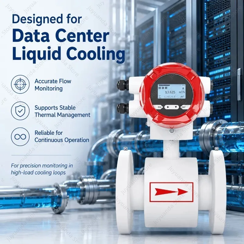 Flange Connection Electromagnetic Flowmeter DN300 DN500 DN1000 Large Pipe Magnetic Flow Meter for Municipal Water Supply