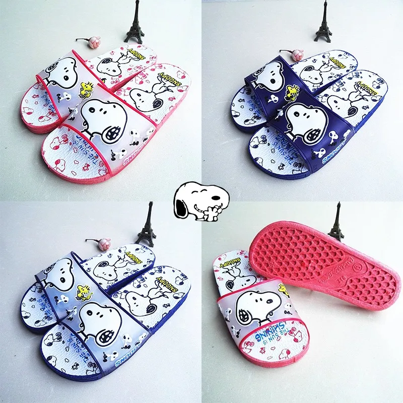 

Snoopy Slippers Cartoon Summer Men Women Couple Outdoor Cute Home Creative Soft Sandals Beach Anime Breathable Flat Slipper