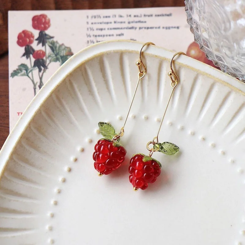 Women's Fashion Raspberry Drop Earrings