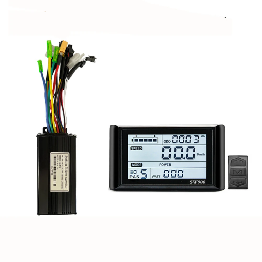 

24-48V 500W 750W Electric Bicycle LCD Display With Brushless Motor Controller Voltmeter Speed Indicator For Assist Ebike Scooter