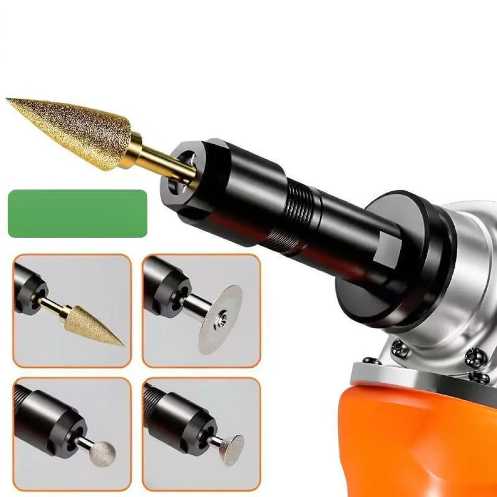 Angle Grinder Accessory Adapter Head To Die Grinder M14 M10 5 8 11 Collet Chuck Set For DIY Grinding Cutting Engraving Utility