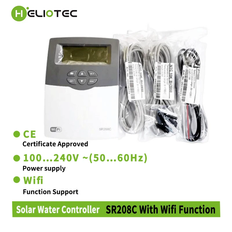 Controlador de Água Solar com Função Wi-fi Split Solar Heater System Sr208c