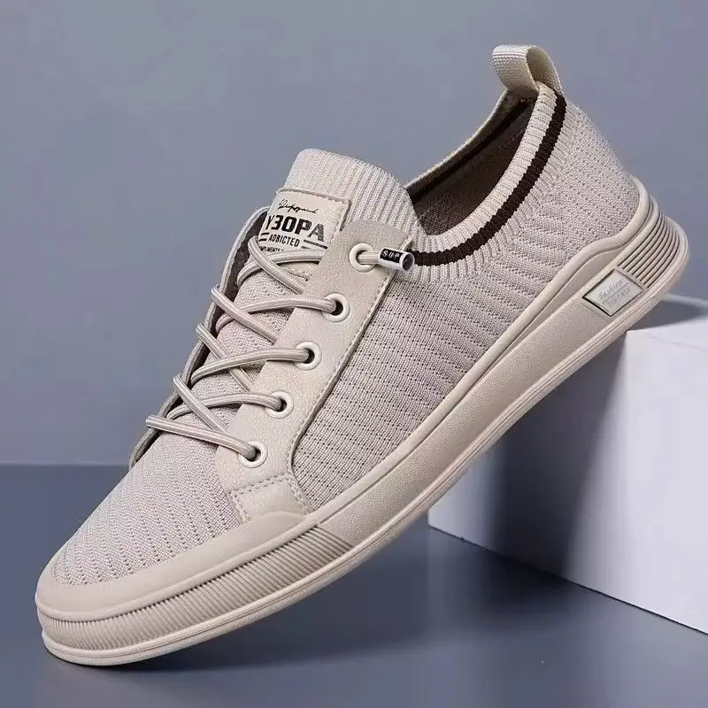 Men Air Mesh Slip On Casual Board Shoes Spring Autumn New Soft sole Non Slip Lightweight Breathable Anti Odor Casual Sneakers