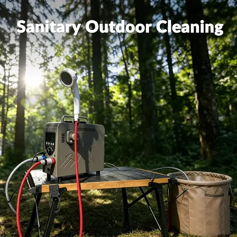Portable Water Heater Camping Outdoor Instant Water Heater Constant Temperature Portable Shower Tankless Heat Pump Type