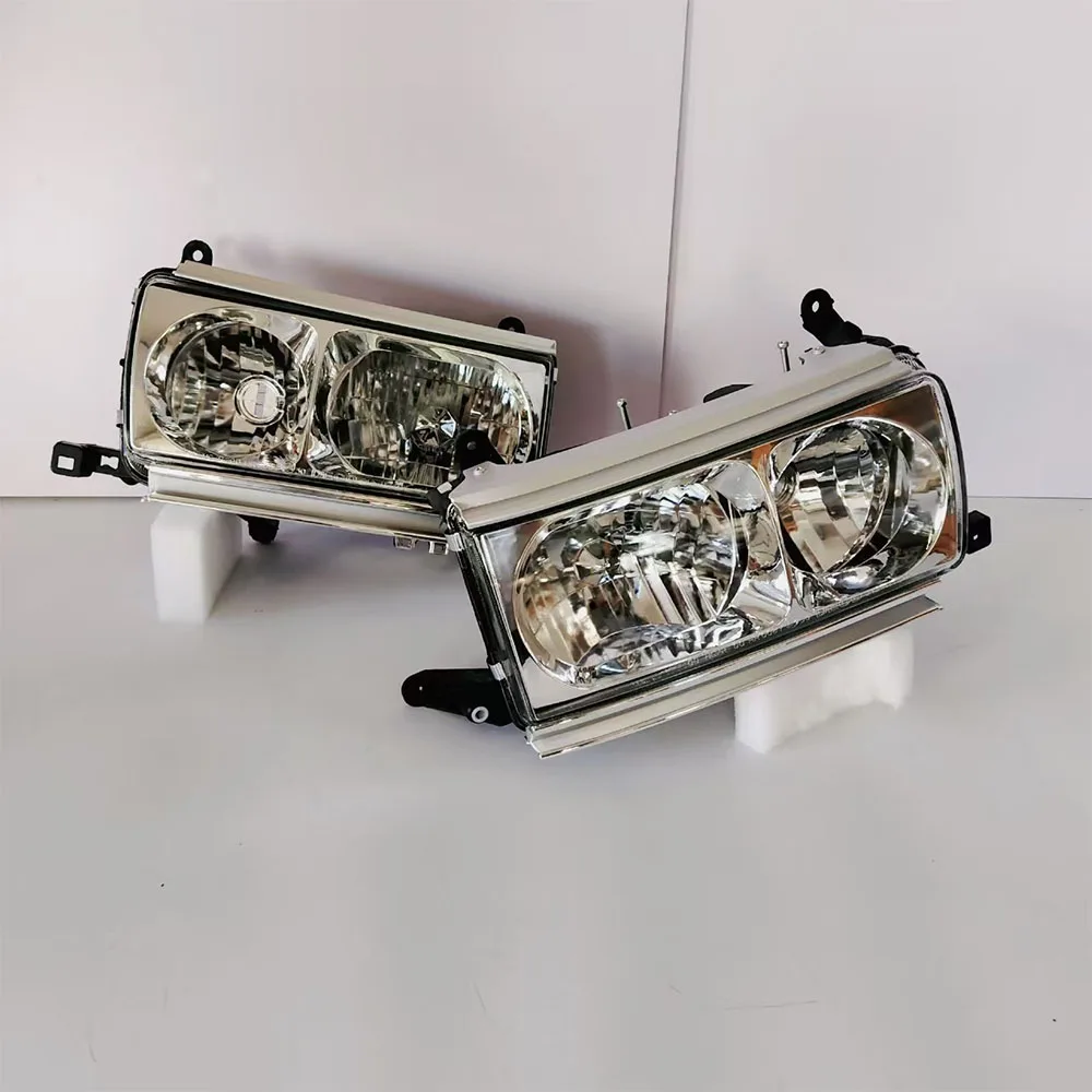 Crystal Headlight Replacement for Toyota Land Cruiser 80 Series LC80 FJ80 1990 To 1995 Pair Headlamp view 4