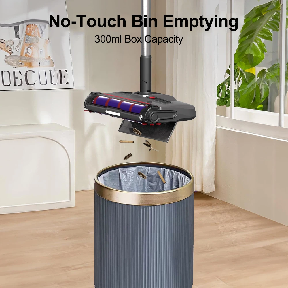 Automatische Kehrmaschine, elektrischer Reinigungsmopp, Tierhaar-Kehrmaschine, kabelloser Hartbodenreiniger, USB-Aufladung, elektrischer Kehrmopp – Detail 8