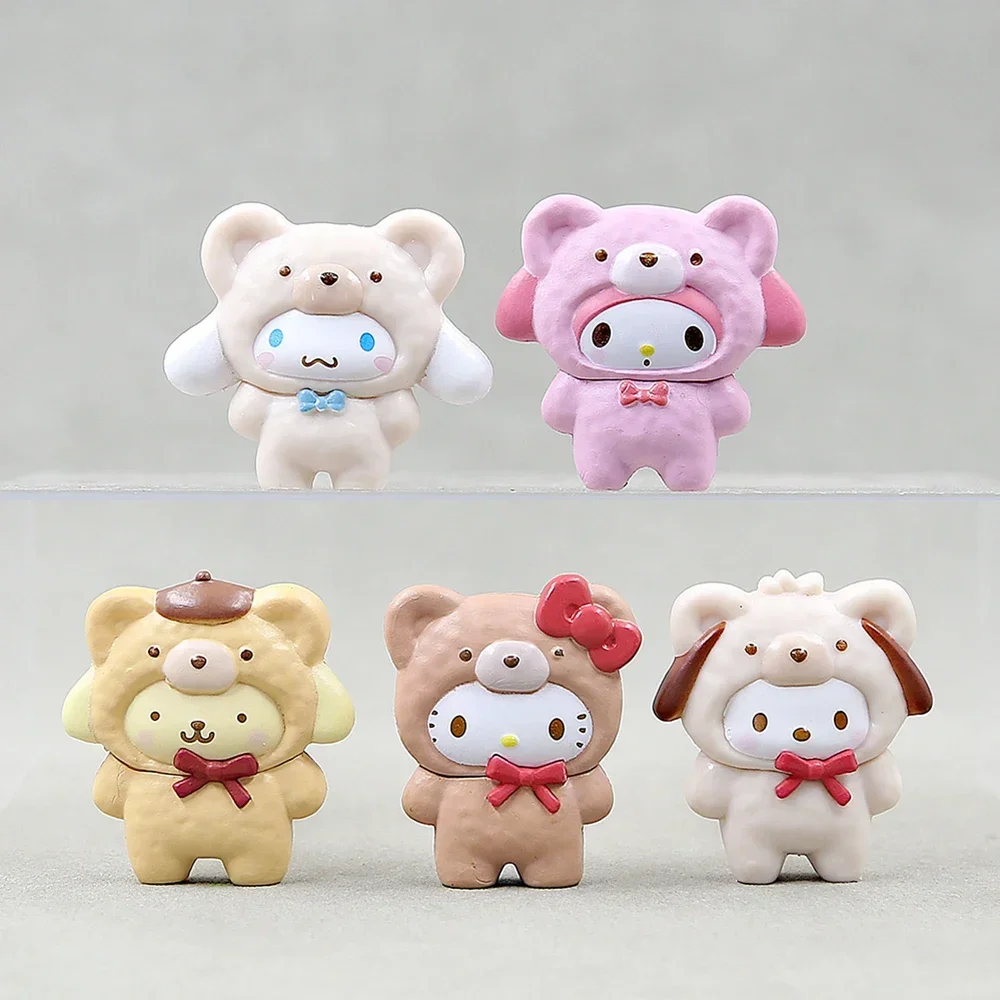 

Hello Kitty 5Cm Figure Sanrio Anime Cinnamoroll Melody Pachacco Pom Purin Kuromi Mini Figurines Collectibles Toys Gifts