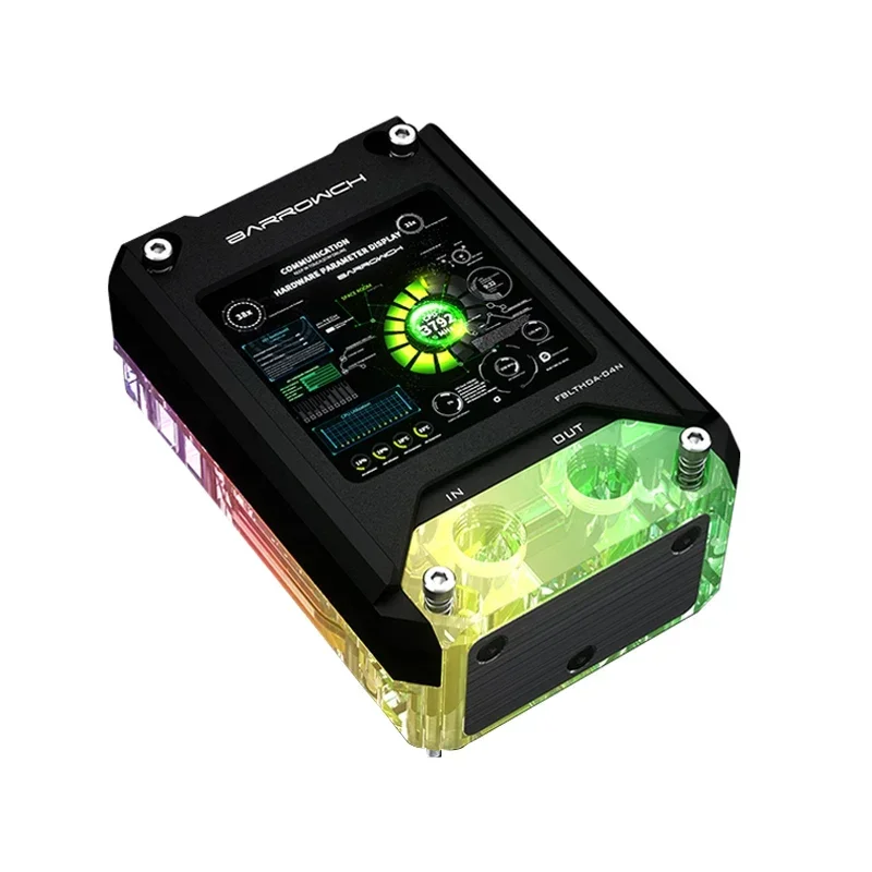 

Barrowch AMD AIO CPU Water Cooling Block + HD AIDA64 Temperature Monitoring Secondary Screen FBLTHDA-04N
