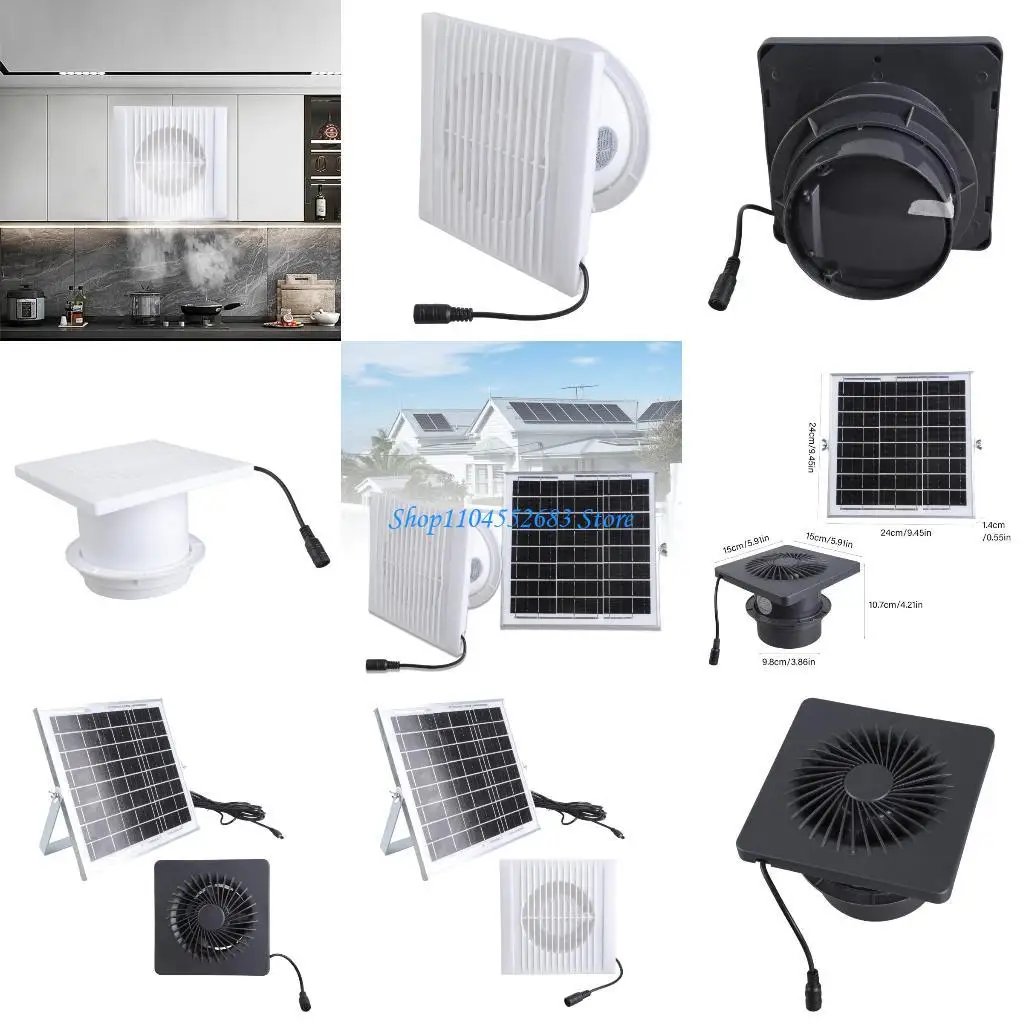 

Y6GD Solar Powered 4 Inch Ventilation Fan 8W For Outdoor Kitchen Window