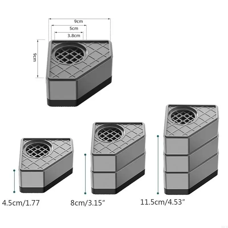 M6CB 4X Nội thất cân bằng Feet Máy giặt Máy chống rung đối với Tủ lạnh Tủ lạnh Bàn tăng cân bằng