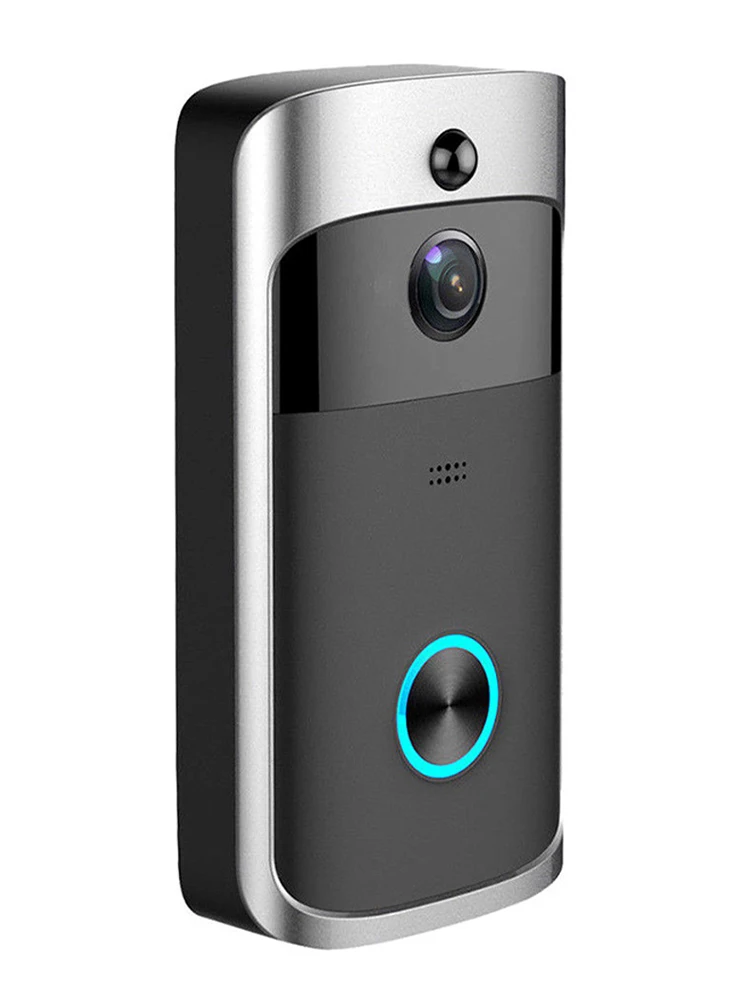 Cámara de seguridad inteligente con batería para el hogar, Audio bidireccional, IR, visión nocturna, aplicación de teléfono de plástico, timbre de vídeo, almacenamiento en la nube