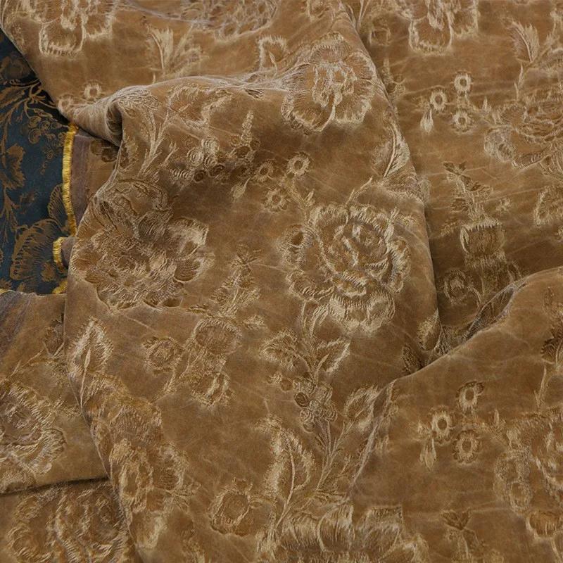 Heavy satin jacquard Sanbo silk fabric intangible cultural heritage Xiangyunsha for clothes and shoes