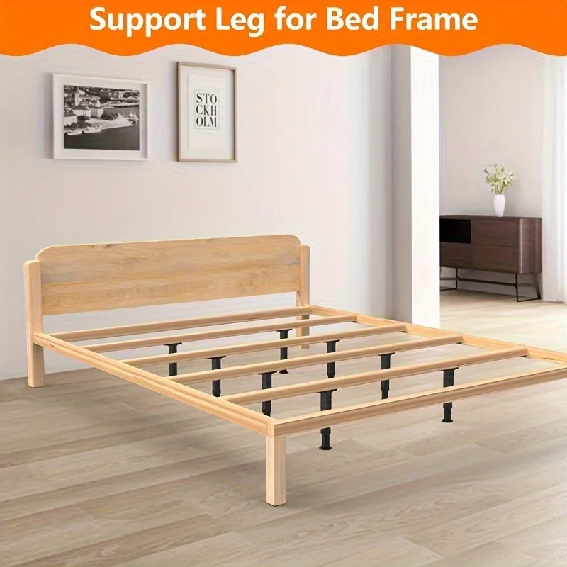 6Pcs Adjustable Bed Support Legs 5.31-8.66 Inch Heavy-Duty Plastic Furniture Slats for Sofa Dresser Bed Frame Anti-Slip Grip image 5